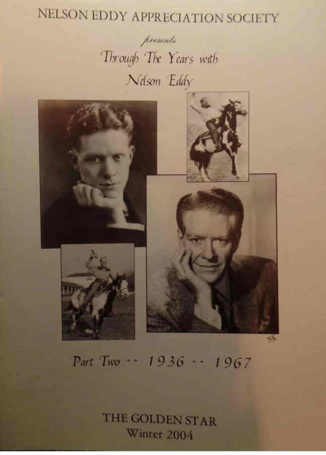 NELSON EDDY APPRECIATION SOCIETY magazine side cover Winter 2004
