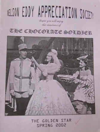NELSON EDDY APPRECIATION SOCIETY magazine side cover Spring 2002