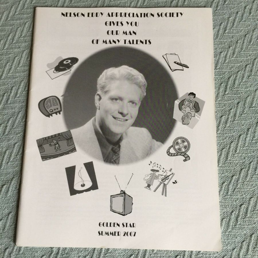 NELSON EDDY APPRECIATION SOCIETY magazine side cover Summer 2007