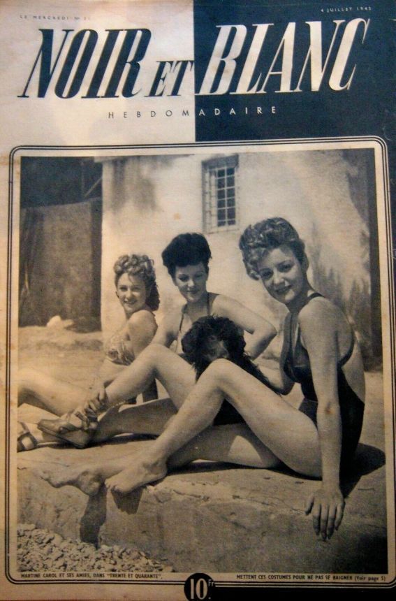 NOIR ET BLANC magazine side cover Issue 21 4 July 1945