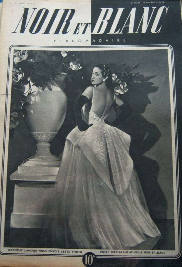 NOIR ET BLANC magazine side cover Issue 78 7 August 1946