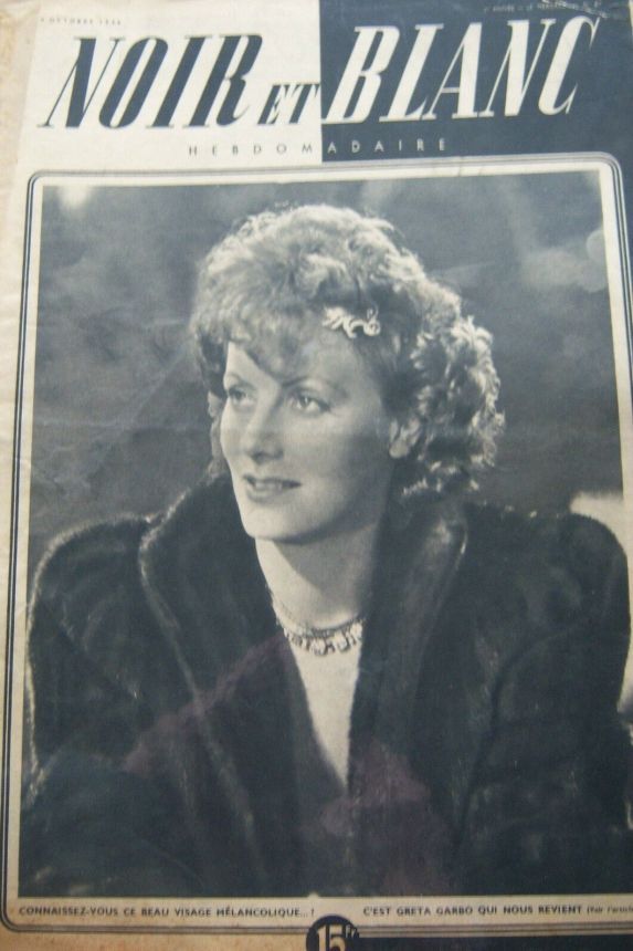 NOIR ET BLANC magazine side cover Issue 87 9 October 1946