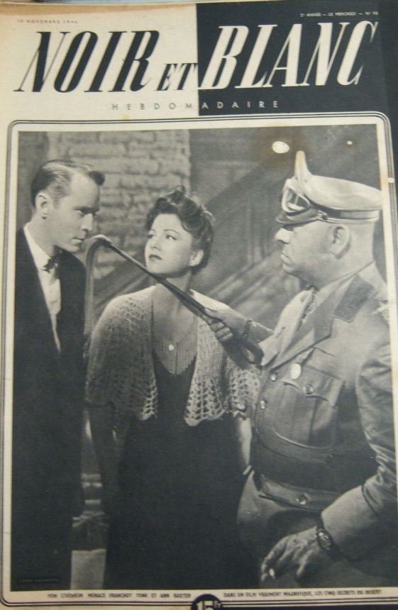 NOIR ET BLANC magazine side cover Issue 93 20 November 1946