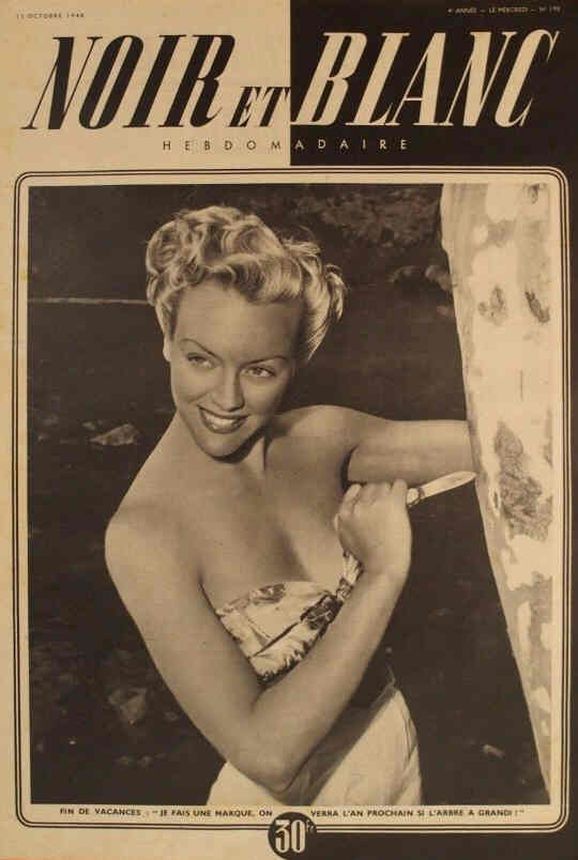 NOIR ET BLANC magazine side cover Issue 190 13 October 1948