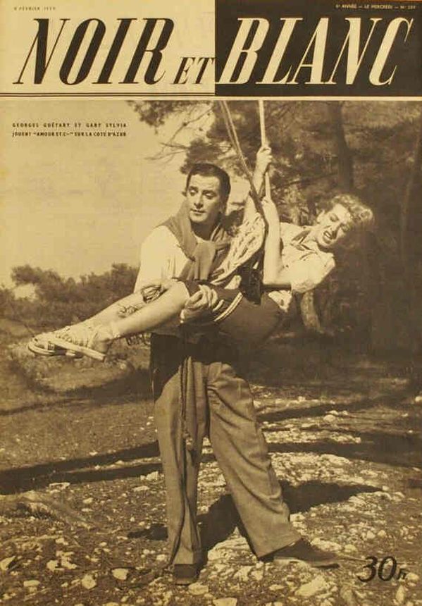 NOIR ET BLANC magazine side cover Issue 259 8 February 1950