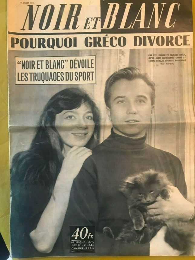 NOIR ET BLANC magazine side cover Issue 541 11 July 1955