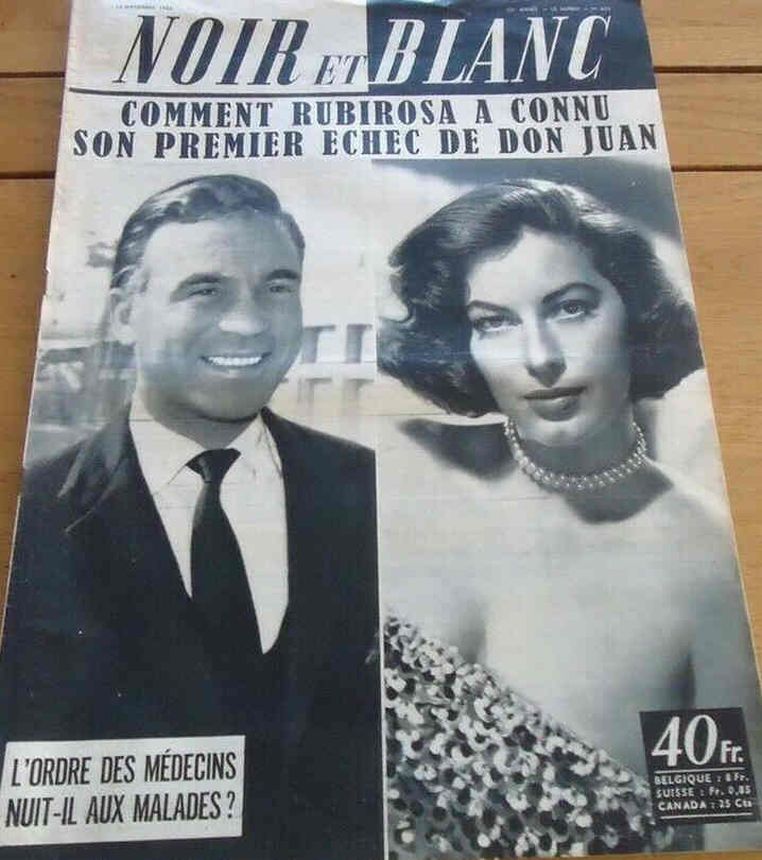 NOIR ET BLANC magazine side cover Issue 602 15 September 1956
