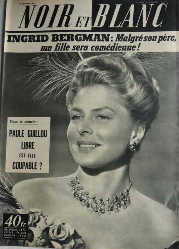 NOIR ET BLANC magazine side cover Issue 616 22 December 1956