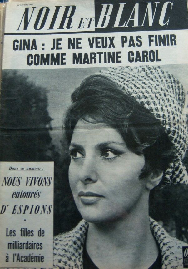 NOIR ET BLANC magazine side cover Issue 921 26 October 1962