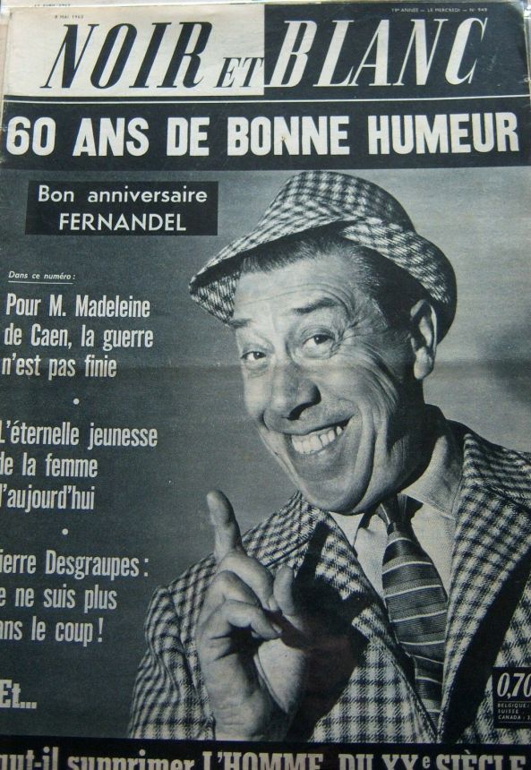 NOIR ET BLANC magazine side cover Issue 949 8 May 1963
