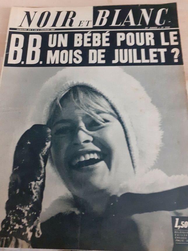 NOIR ET BLANC magazine side cover Issue 1144 2 February 1967