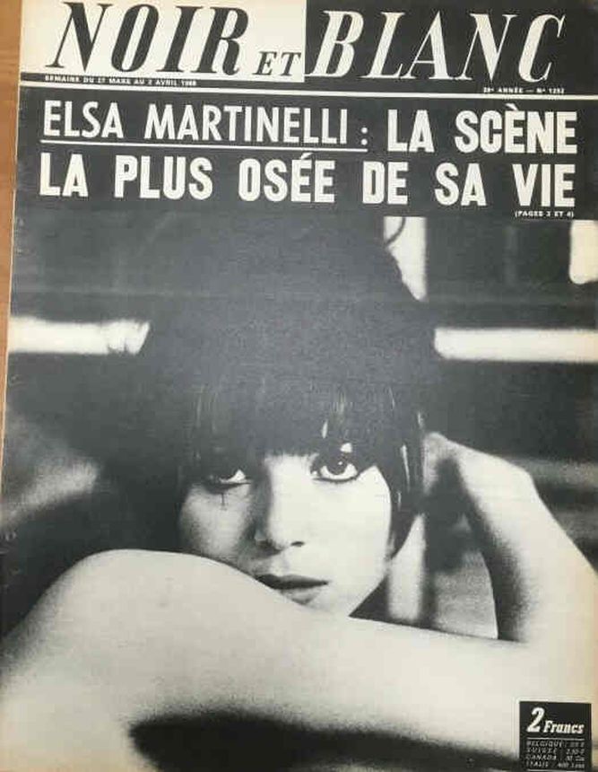 NOIR ET BLANC magazine side cover Issue 1252 27 March 1969
