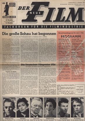 NEUE FILM | DER magazine side cover Issue 50  1956