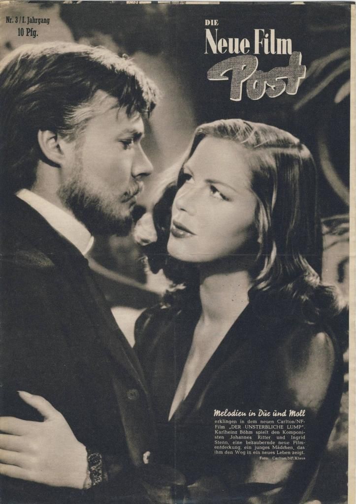 NEUE FILM POST magazine side cover Issue 3 December 1953