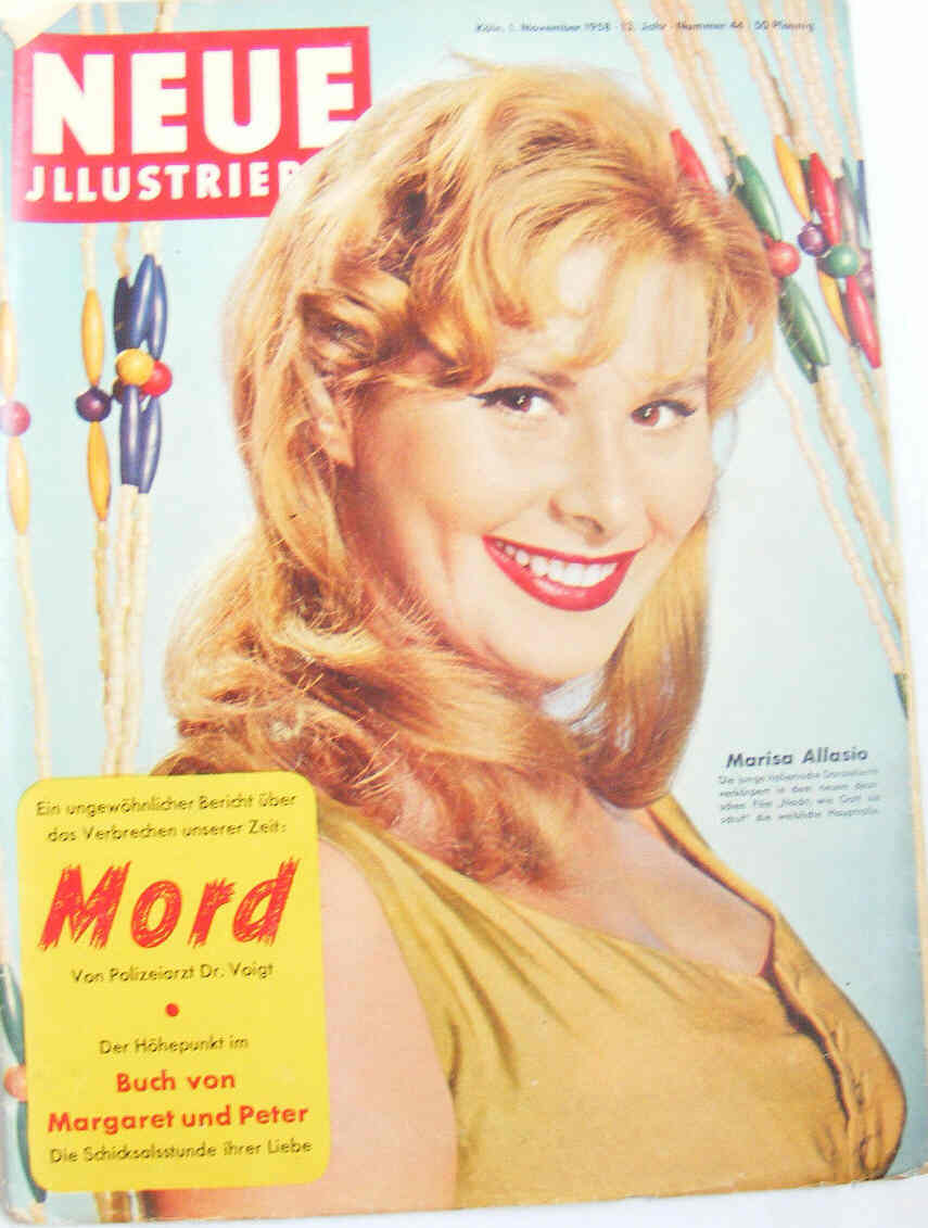 NEUE ILLUSTRIERTE magazine side cover Issue 44 1 November 1958