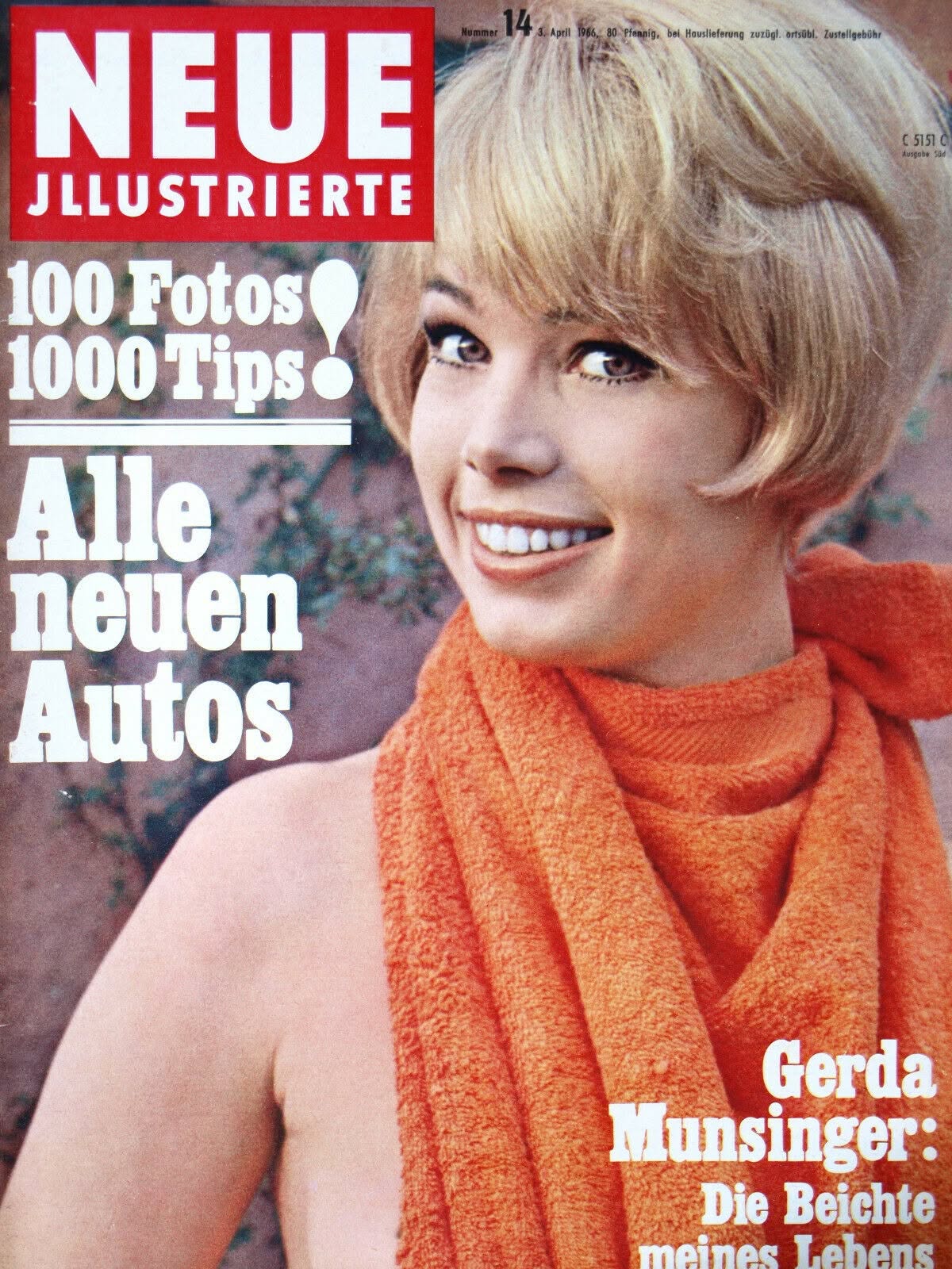 NEUE ILLUSTRIERTE magazine side cover Issue 14   1966