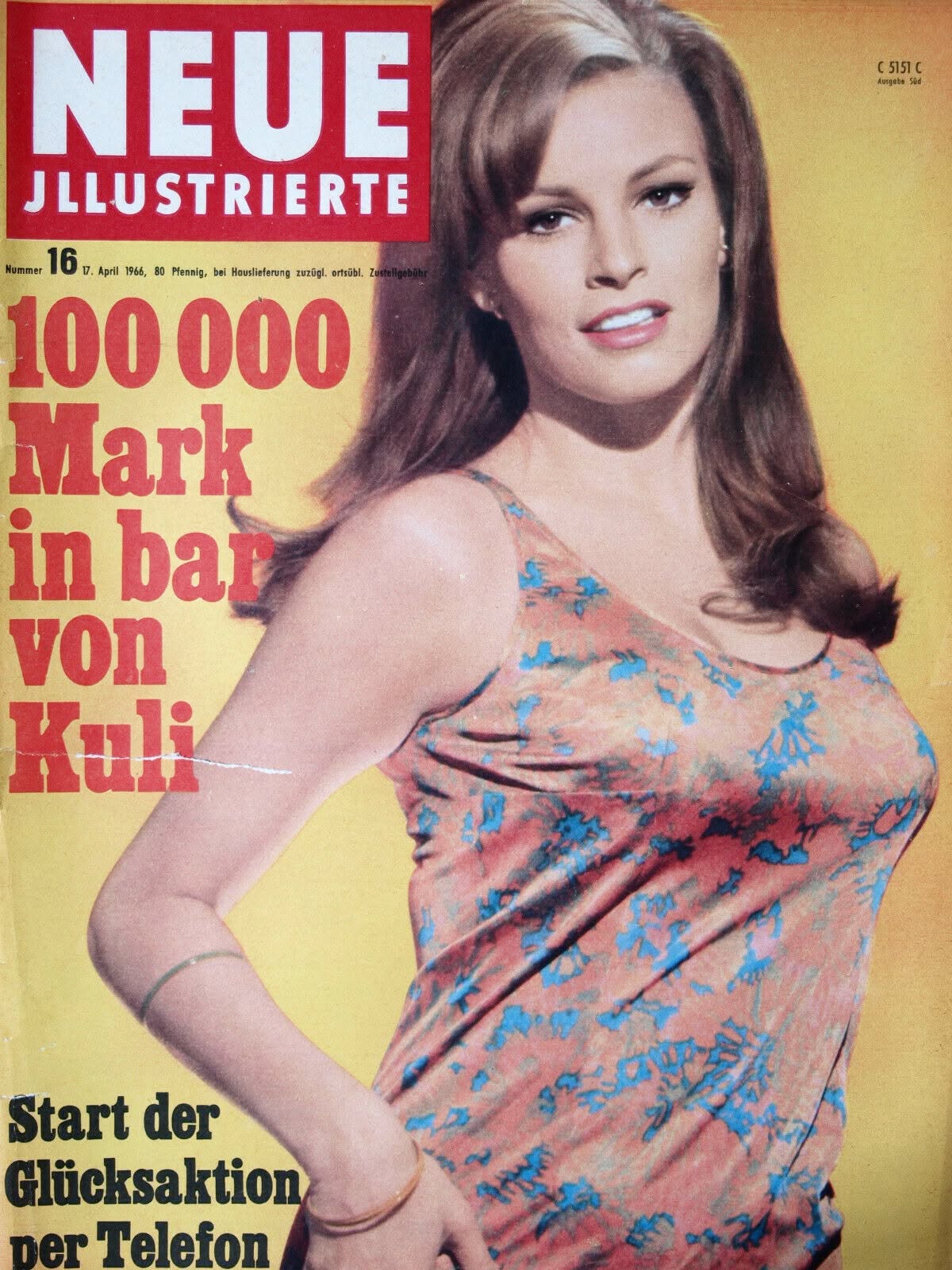 NEUE ILLUSTRIERTE magazine side cover Issue 16   1966
