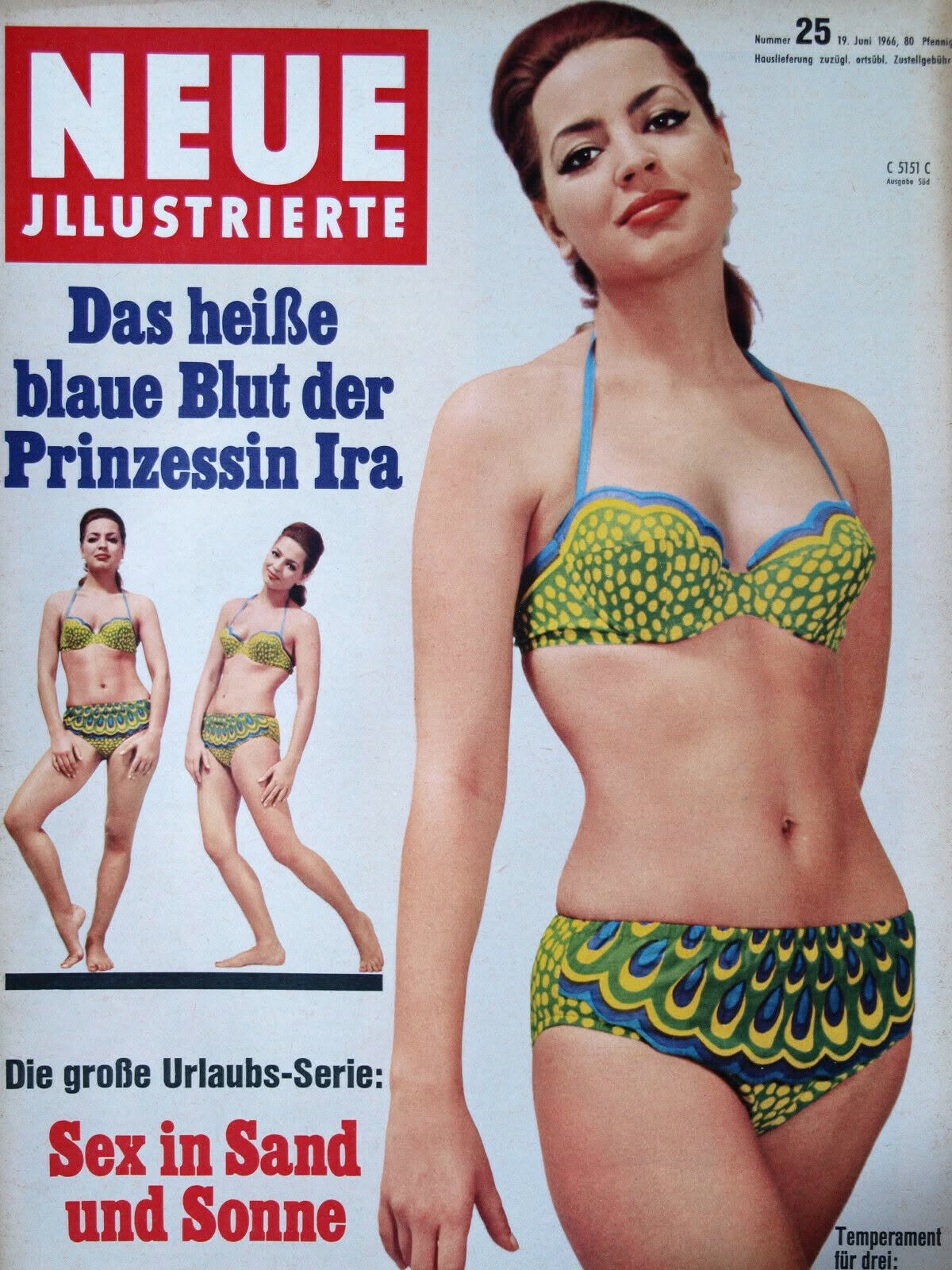 NEUE ILLUSTRIERTE magazine side cover Issue 25   1966