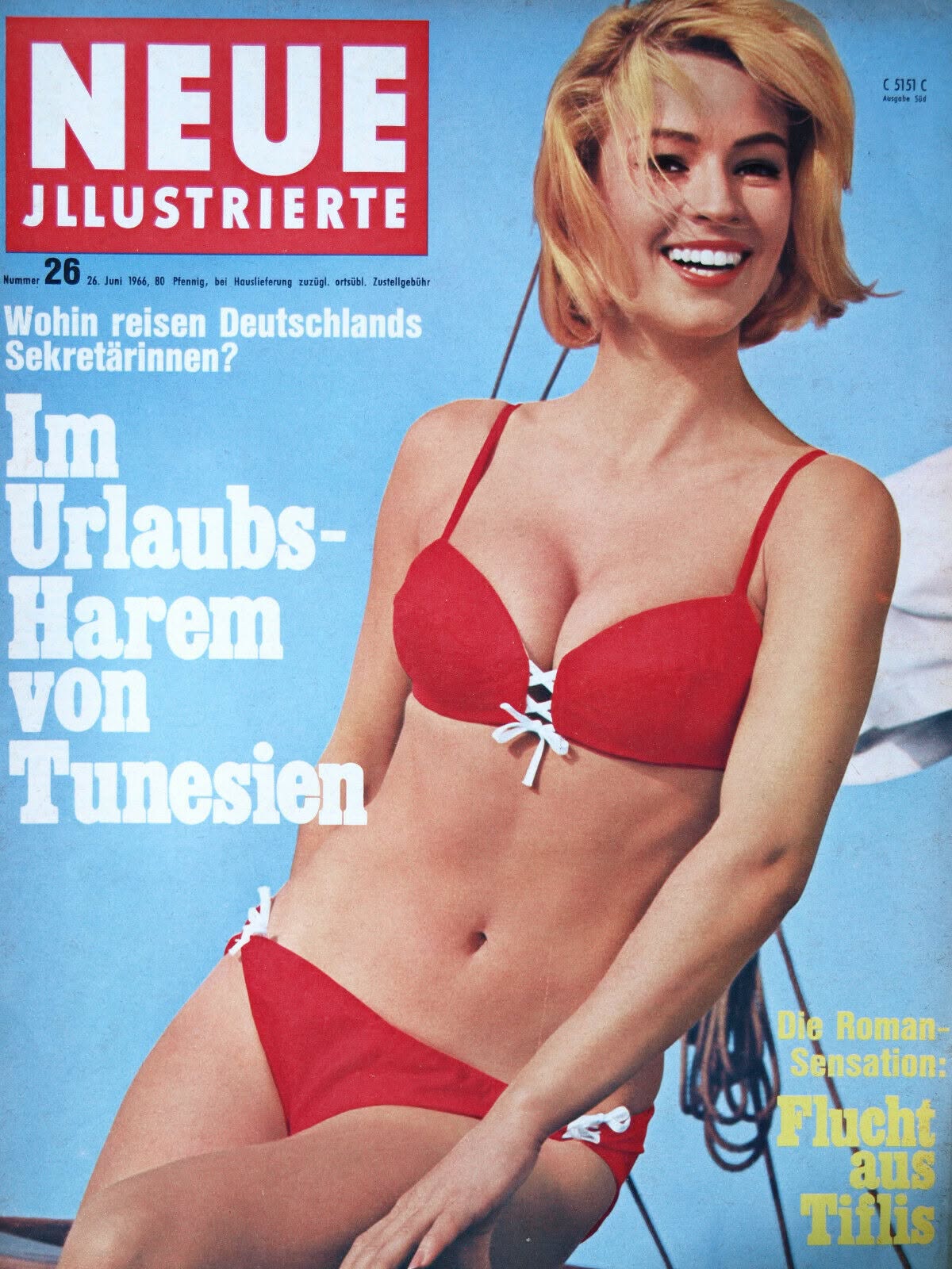 NEUE ILLUSTRIERTE magazine side cover Issue 26   1966