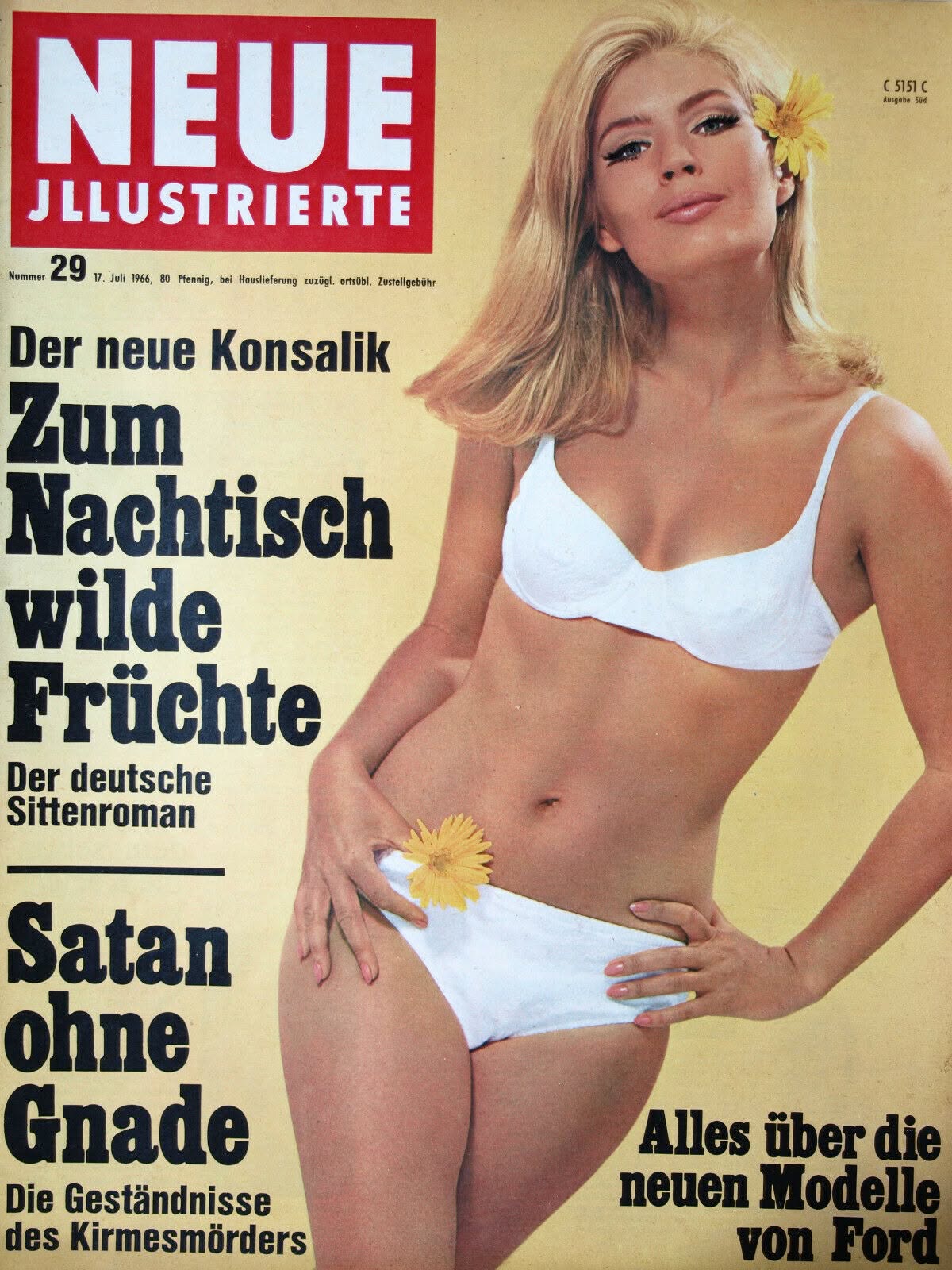 NEUE ILLUSTRIERTE magazine side cover Issue 29   1966