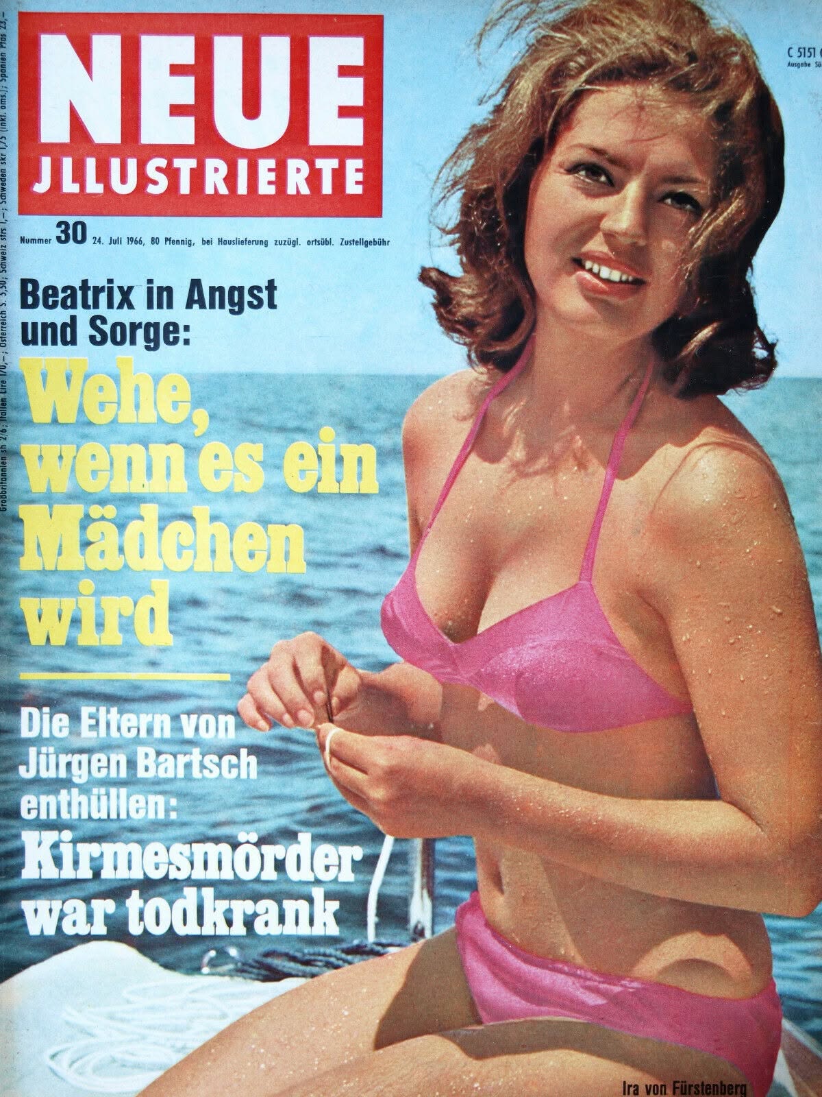 NEUE ILLUSTRIERTE magazine side cover Issue 30   1966