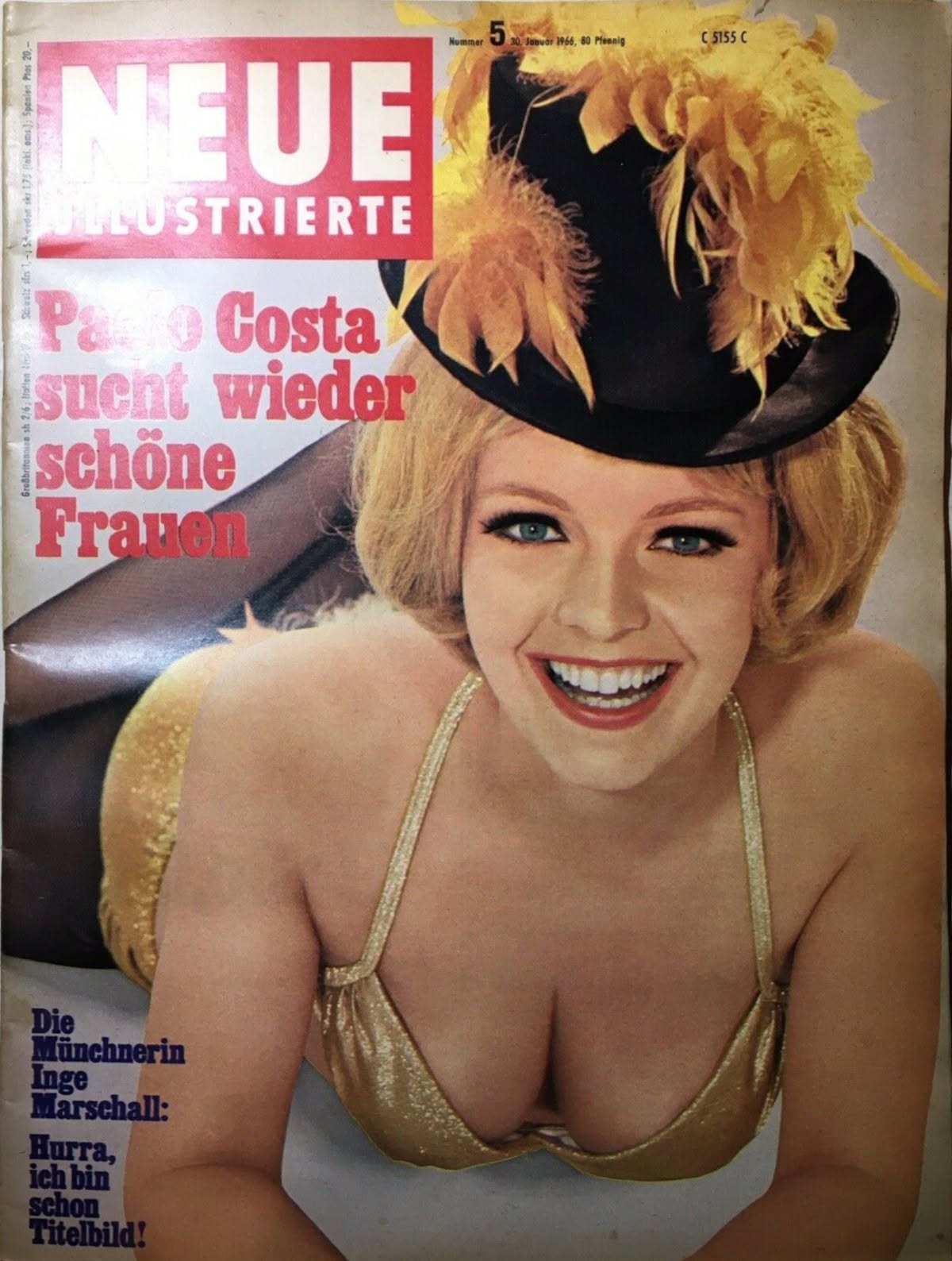 NEUE ILLUSTRIERTE magazine side cover Issue 5   1966
