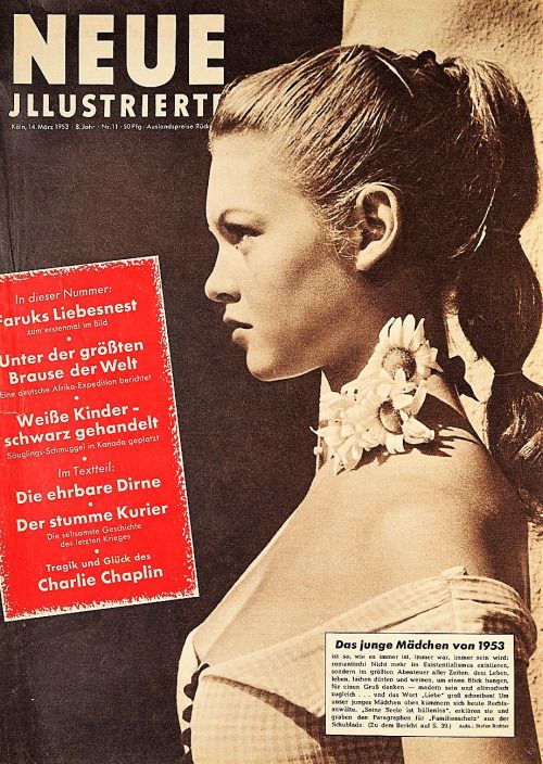 NEUE ILLUSTRIERTE magazine side cover 14 March 1953