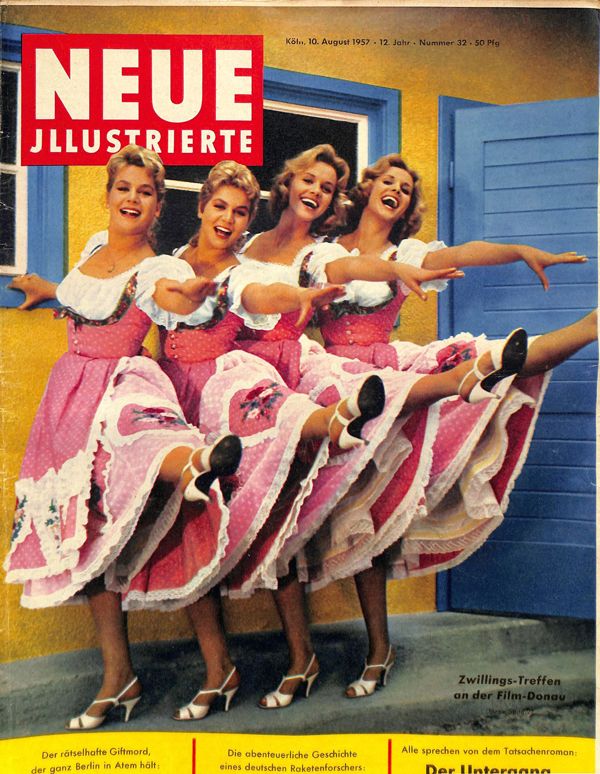 NEUE ILLUSTRIERTE magazine side cover Issue 32 10 August 1957