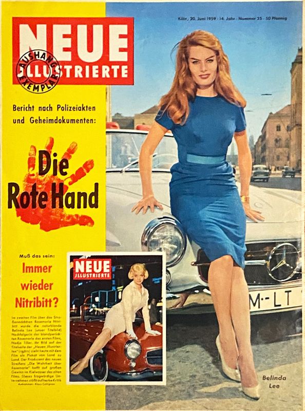 NEUE ILLUSTRIERTE magazine side cover Issue 25 20 June 1959
