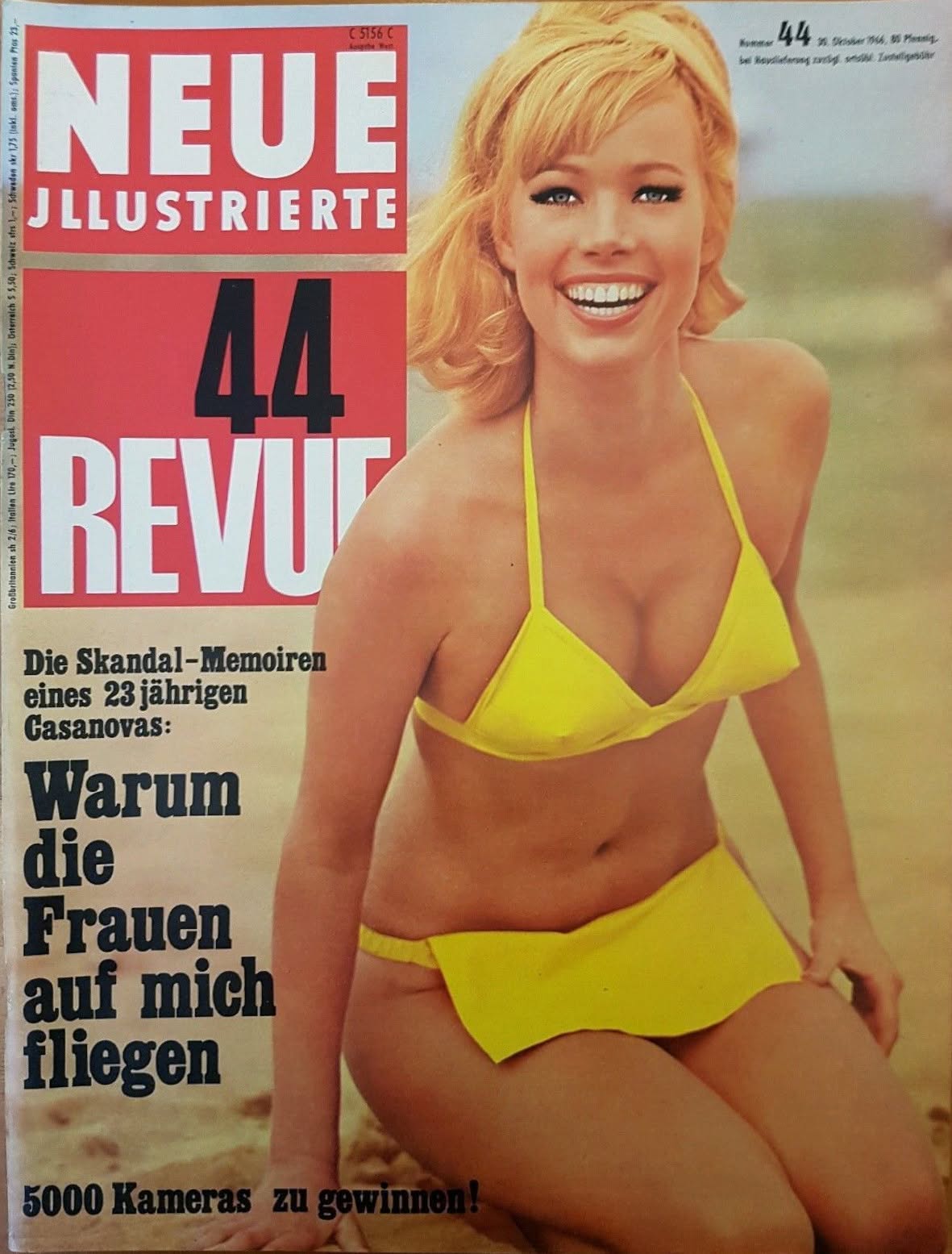 NEUE REVUE magazine side cover Issue 44 30 October 1966