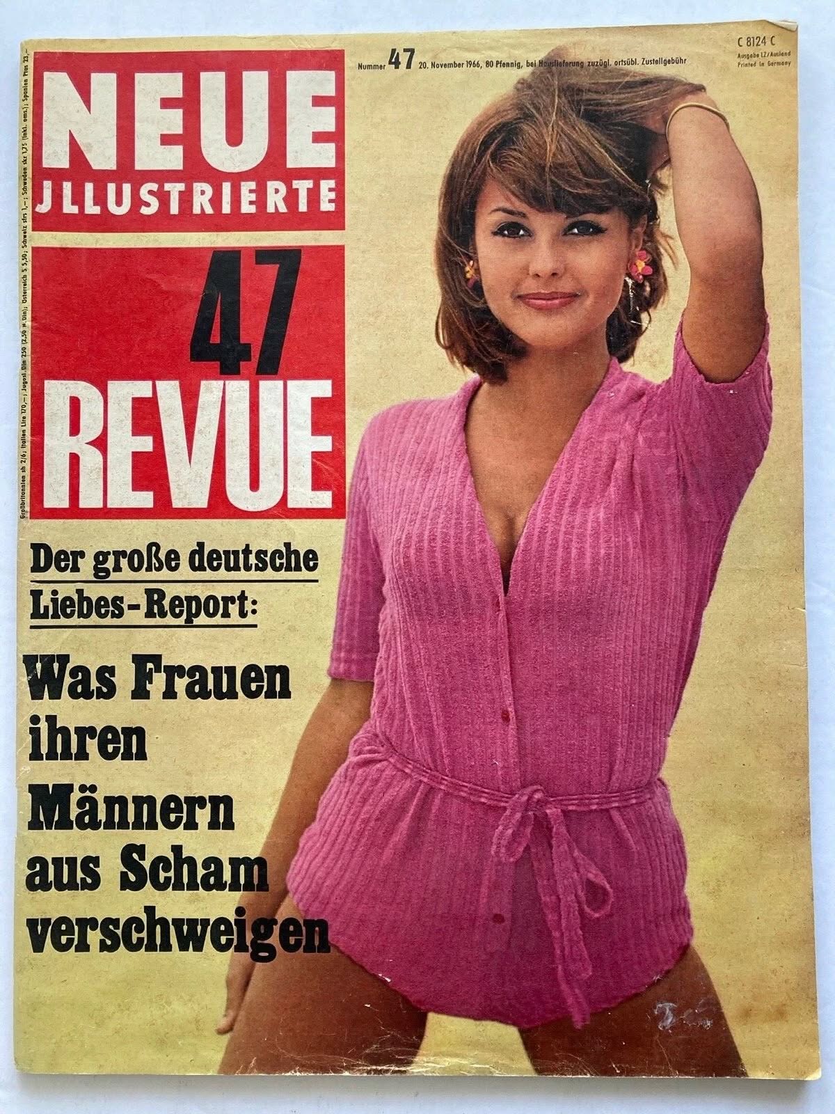 NEUE REVUE magazine side cover Issue 47 20 November 1966