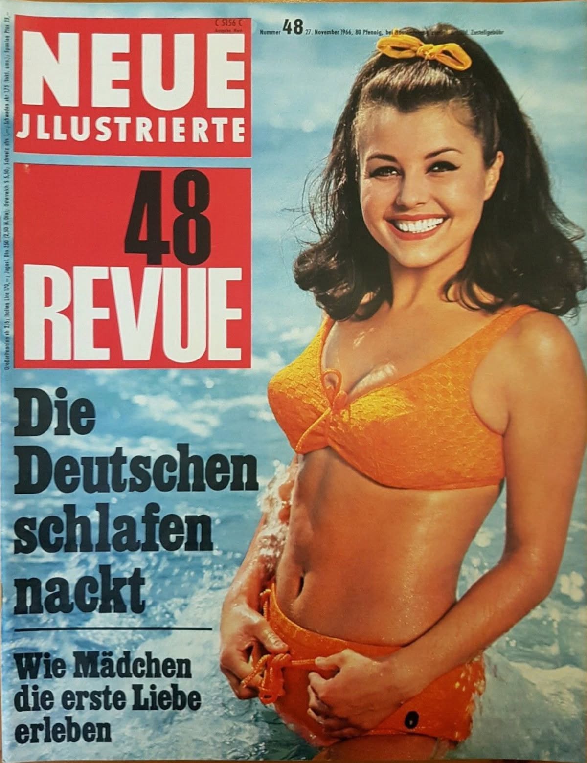 NEUE REVUE magazine side cover Issue 48 27 November 1966