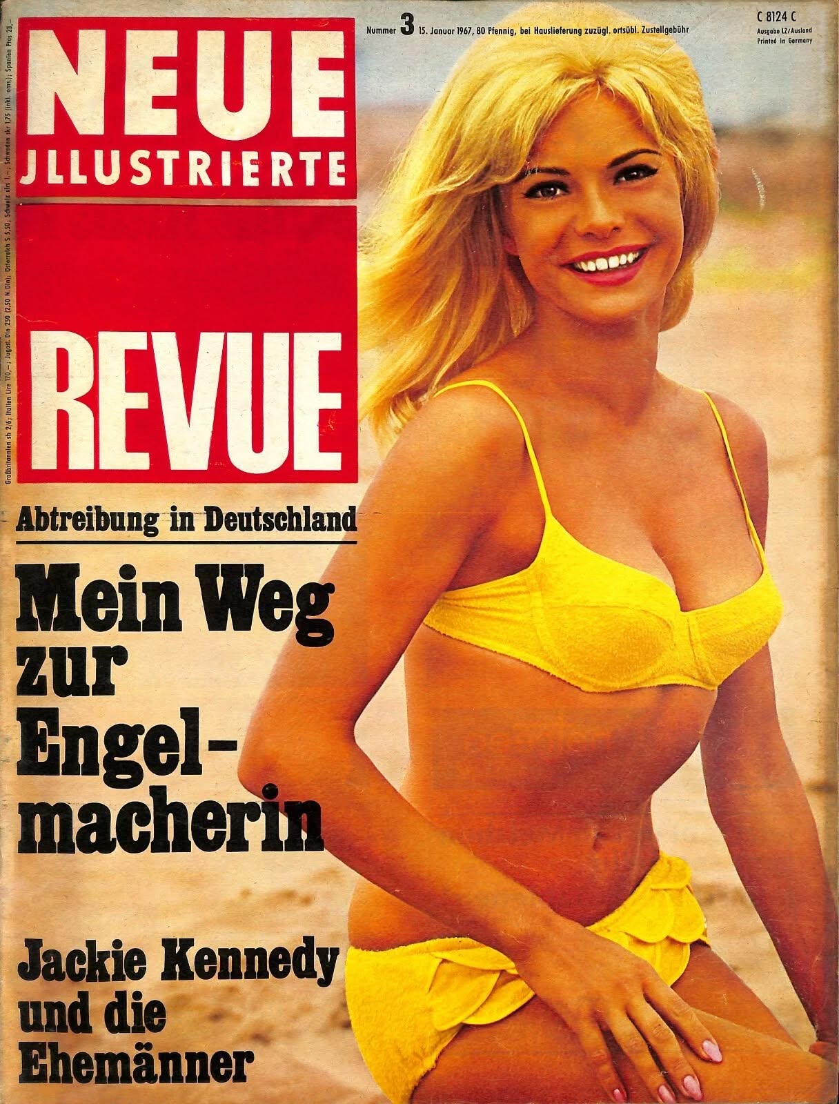 NEUE REVUE magazine side cover Issue 3 15 January 1967