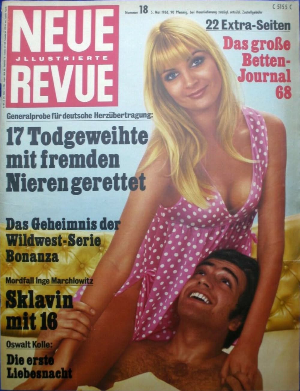 NEUE REVUE magazine side cover Issue 18 5 May 1968