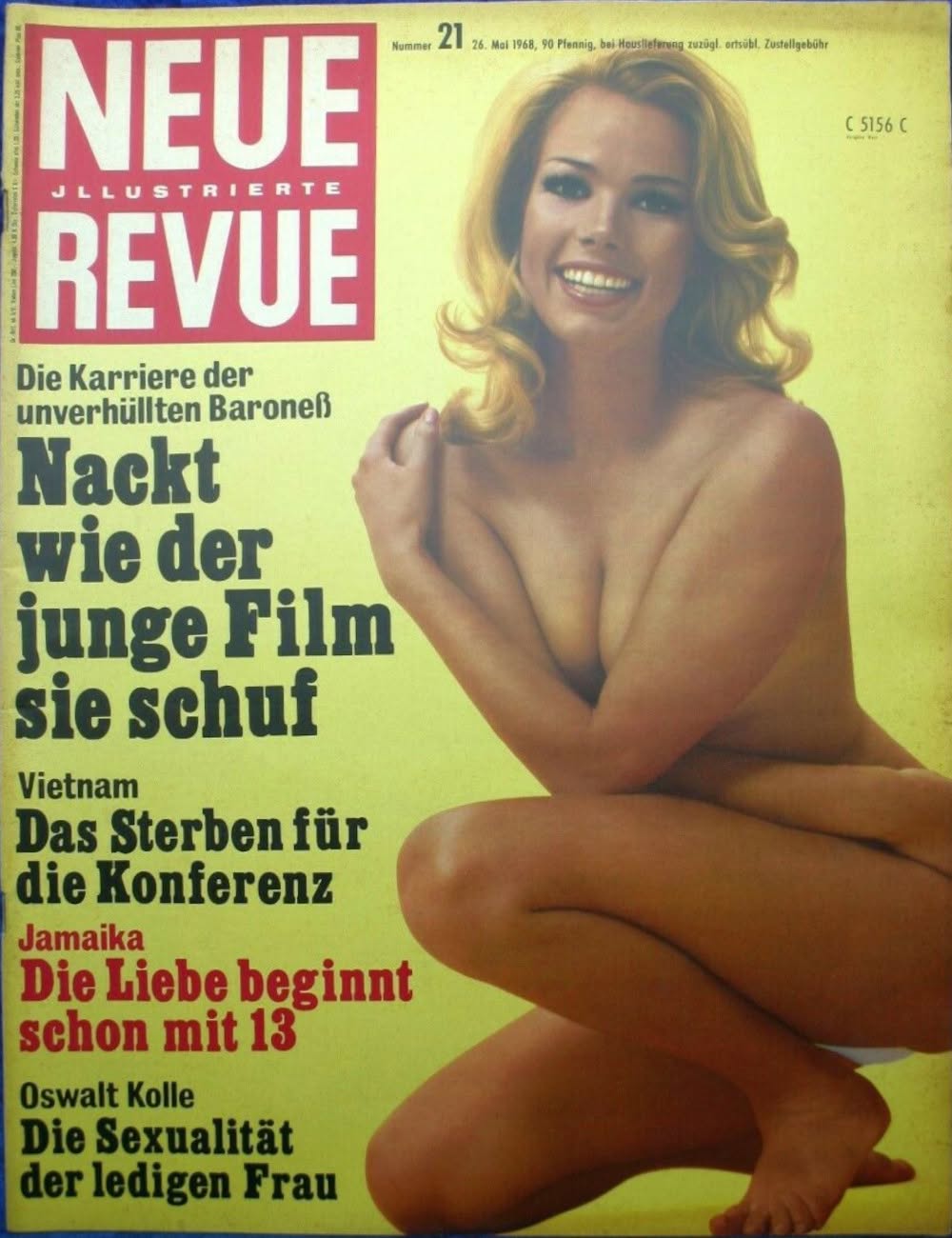 NEUE REVUE magazine side cover Issue 21 26 May 1968