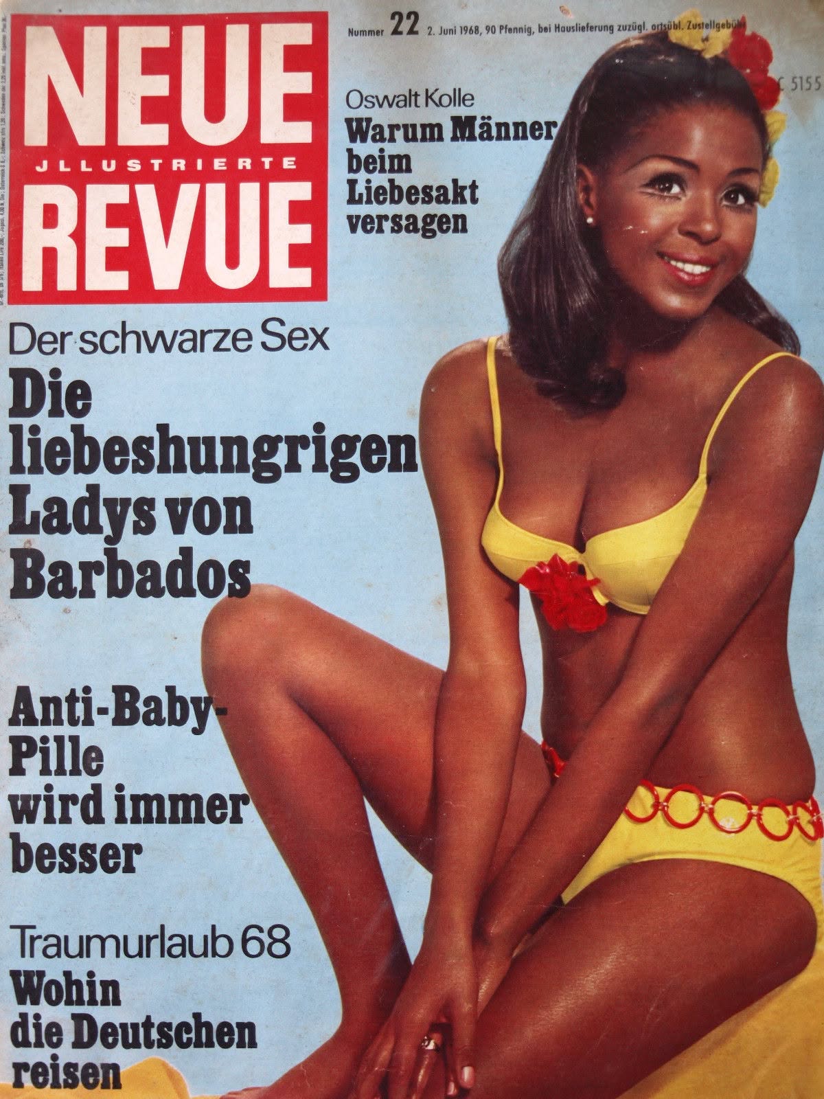 NEUE REVUE magazine cover Issue 22 2 June 1968