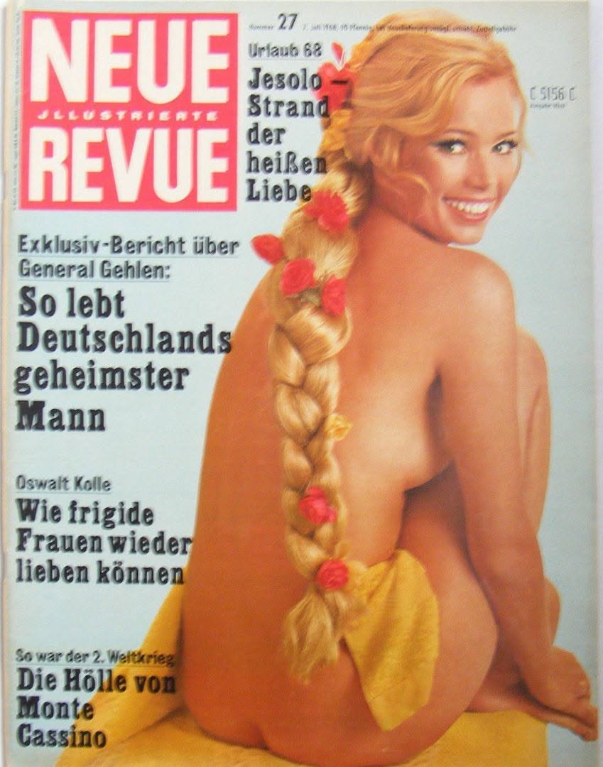 NEUE REVUE magazine side cover Issue 27 7 July 1968