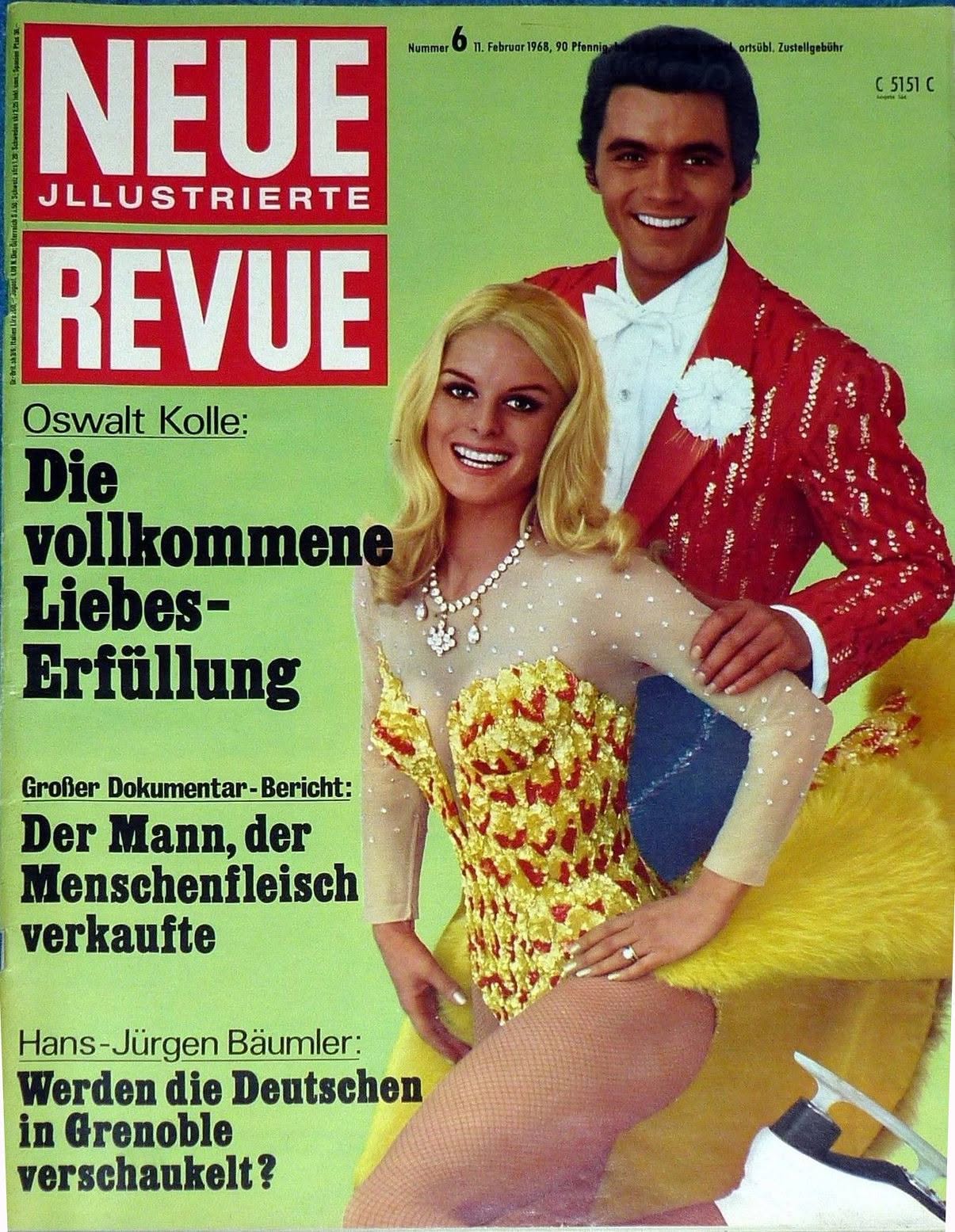 NEUE REVUE magazine side cover Issue 6 11 February 1968