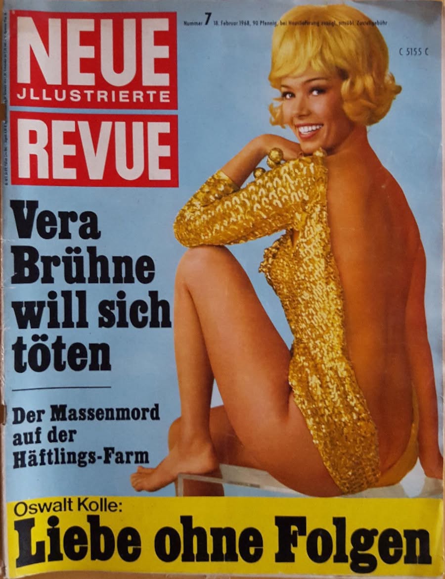 NEUE REVUE magazine side cover Issue 7 18 February 1968