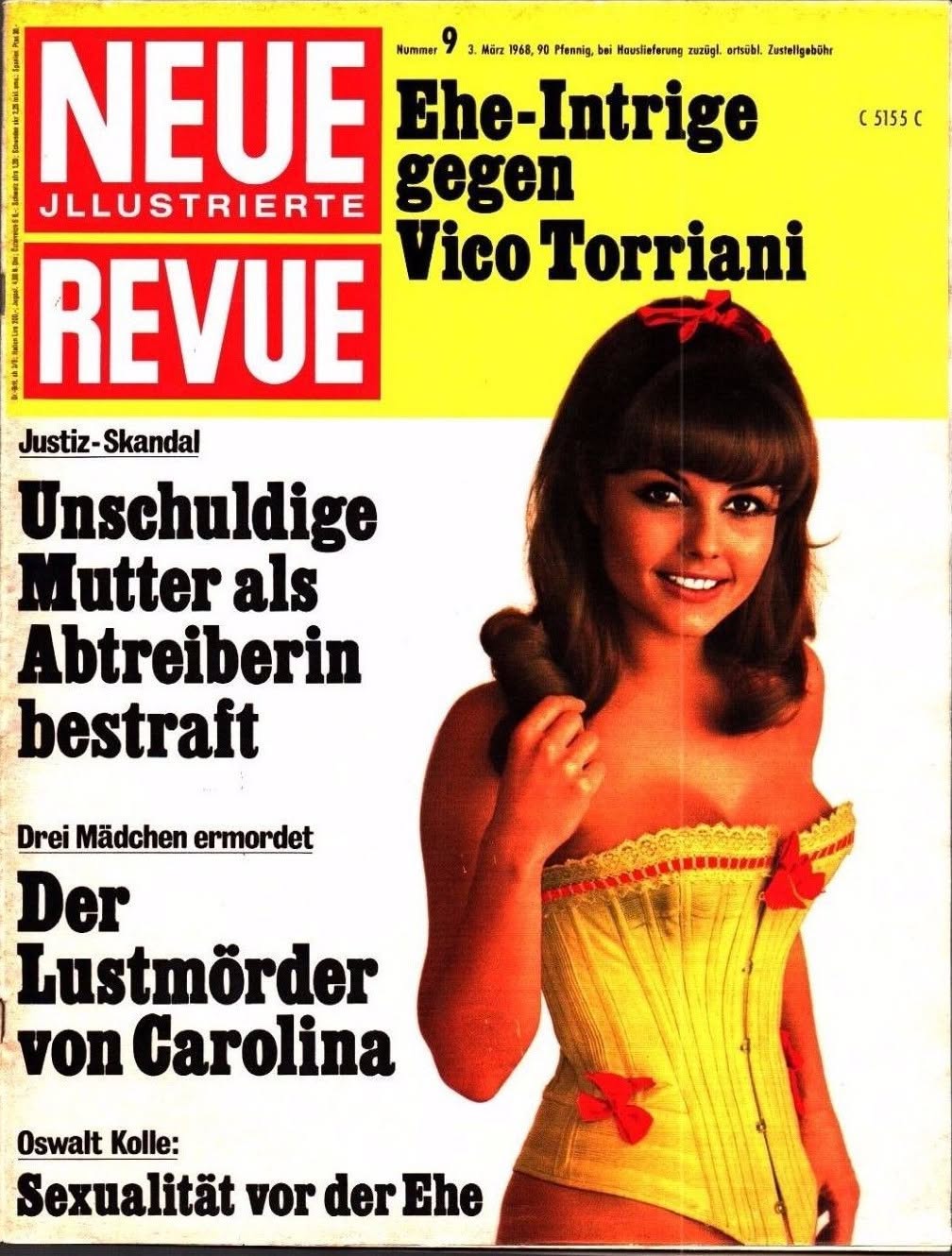 NEUE REVUE magazine side cover Issue 9 3 March 1968