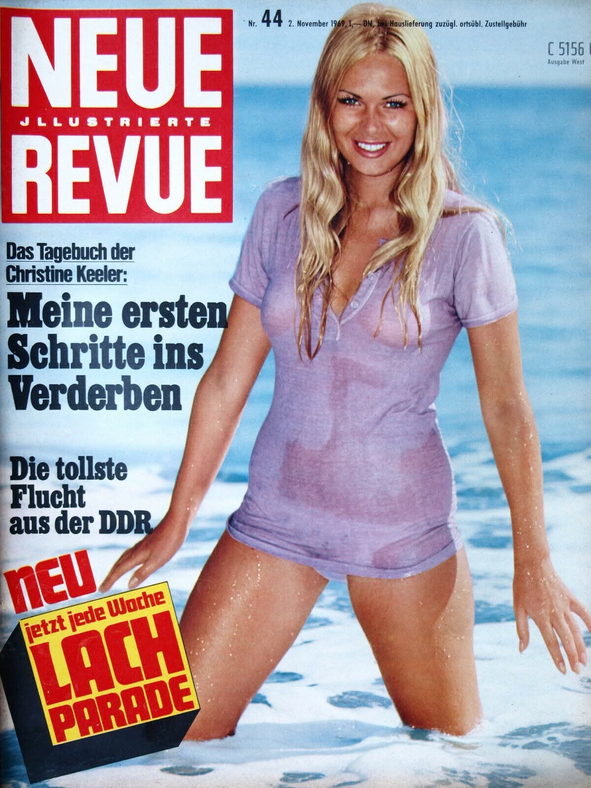 NEUE REVUE magazine side cover Issue 44 2 November 1969