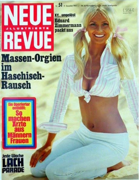 NEUE REVUE magazine side cover Issue 51 21 December 1969