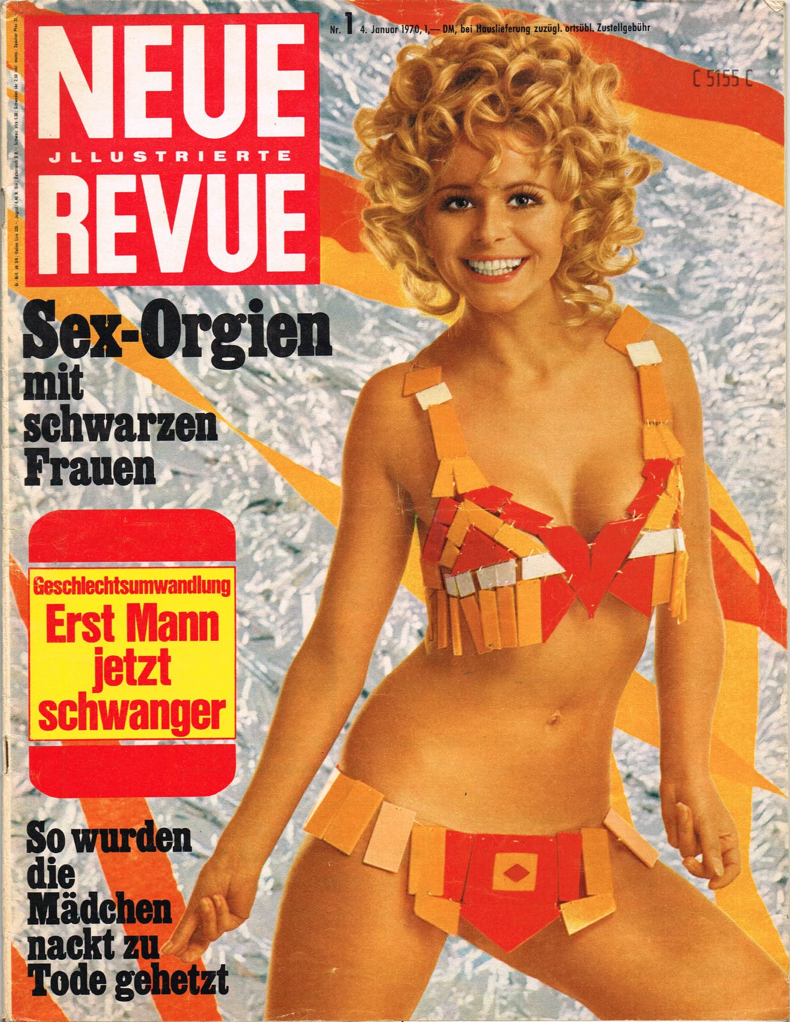 NEUE REVUE magazine side cover Issue 1   1970