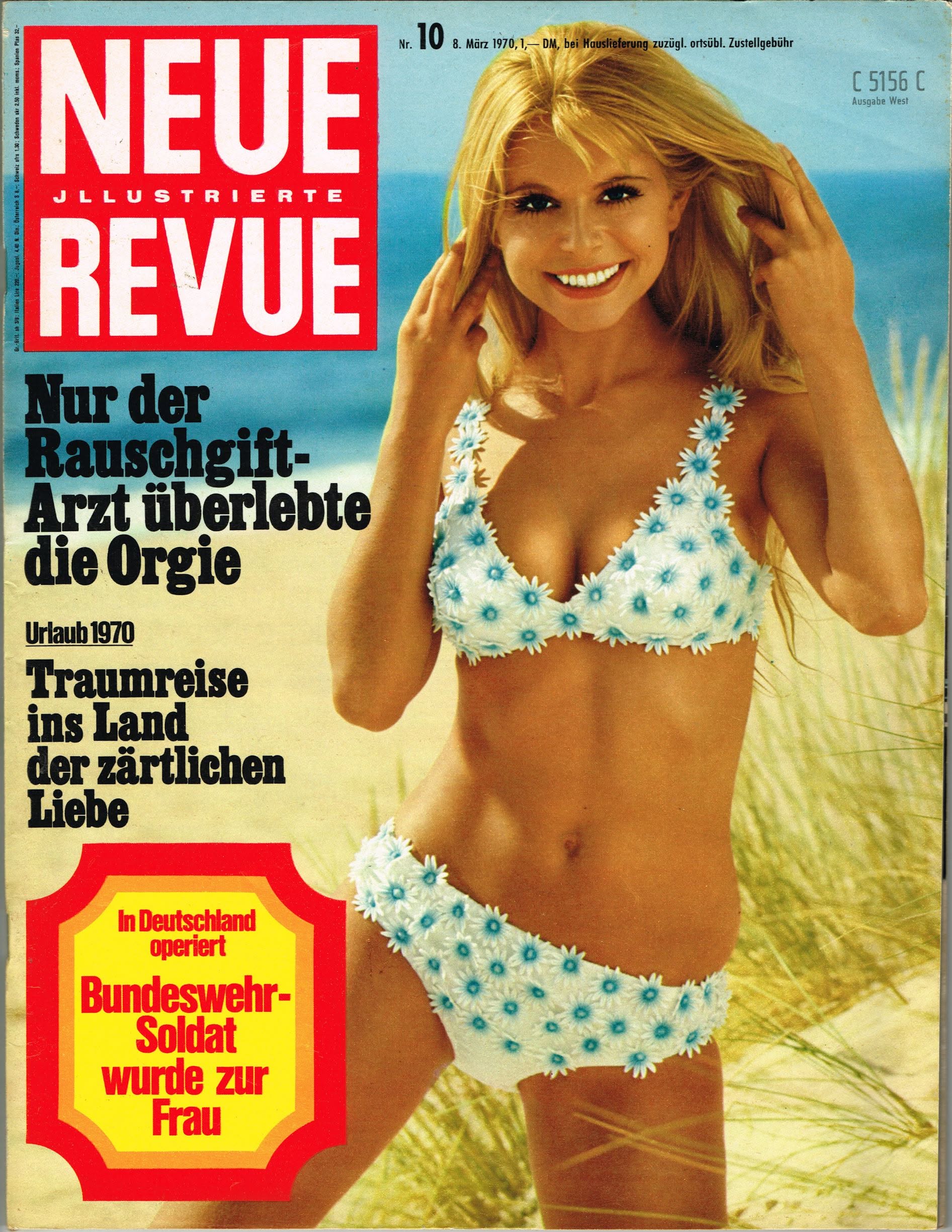 NEUE REVUE magazine cover Issue 10   1970