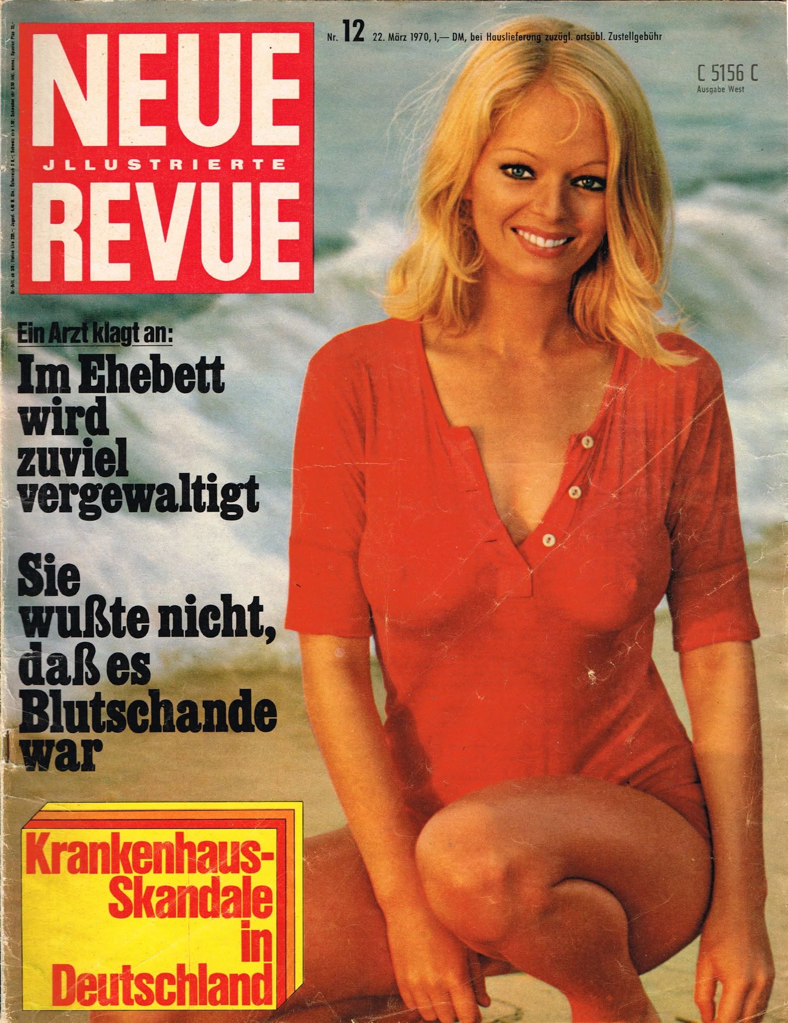 NEUE REVUE magazine cover Issue 12   1970
