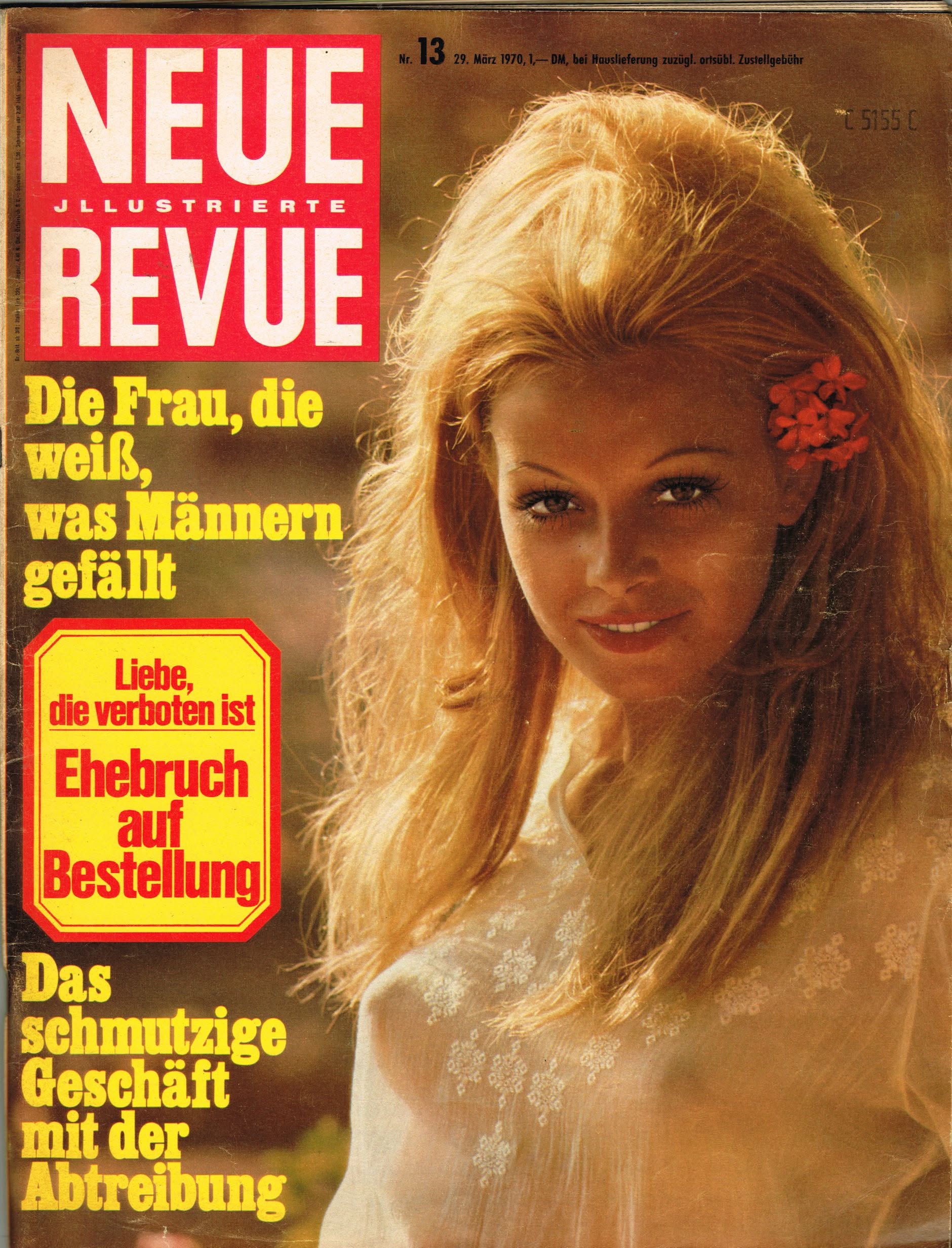 NEUE REVUE magazine side cover Issue 13   1970