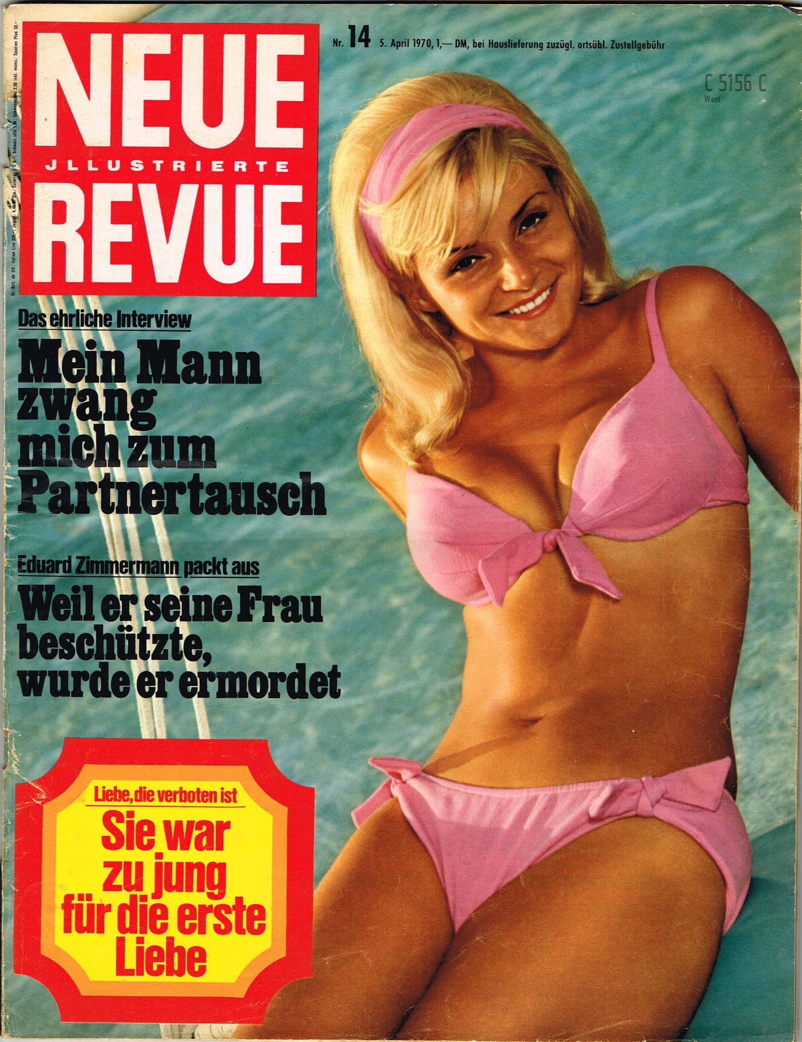 NEUE REVUE magazine side cover Issue 14   1970