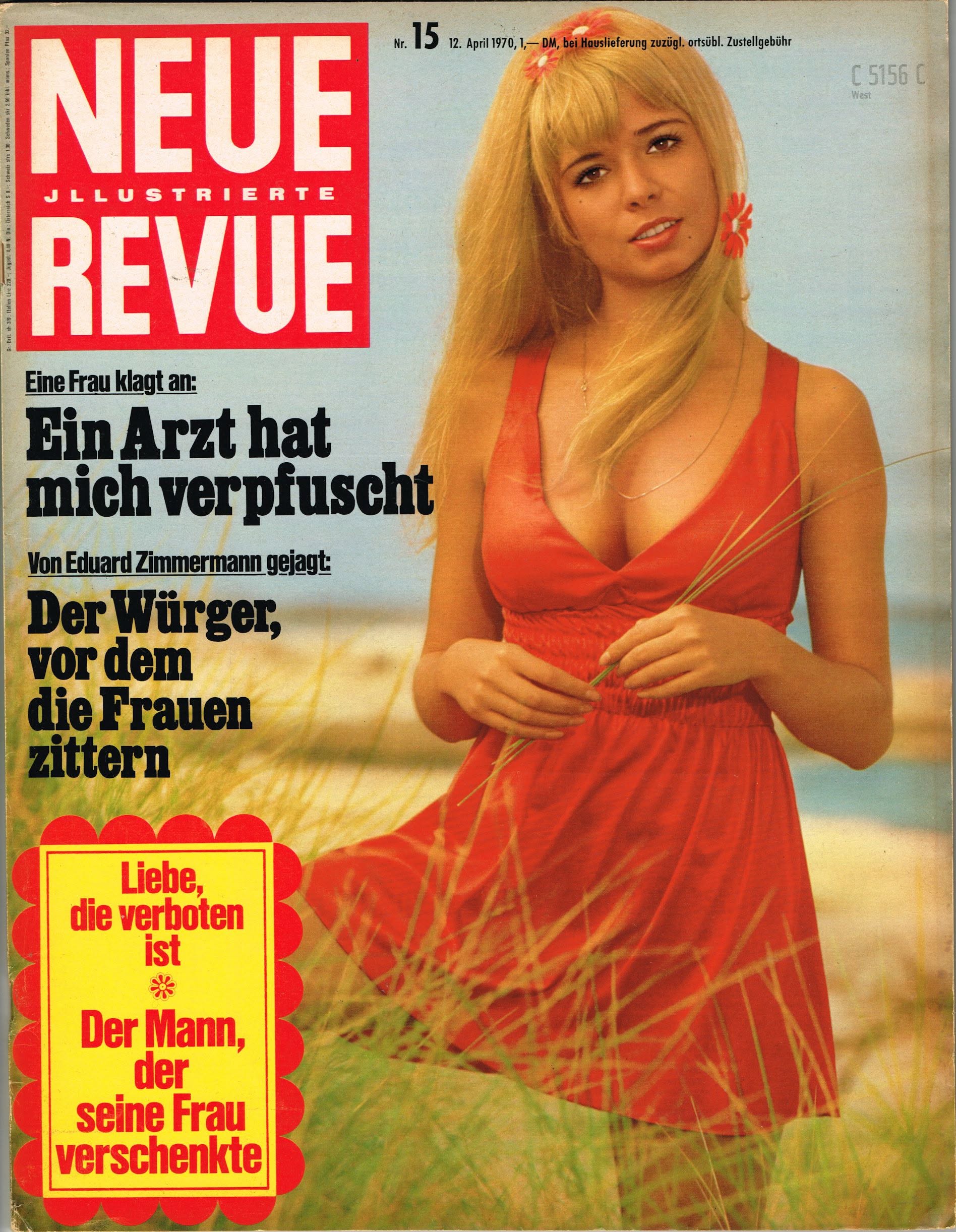 NEUE REVUE magazine side cover Issue 15   1970