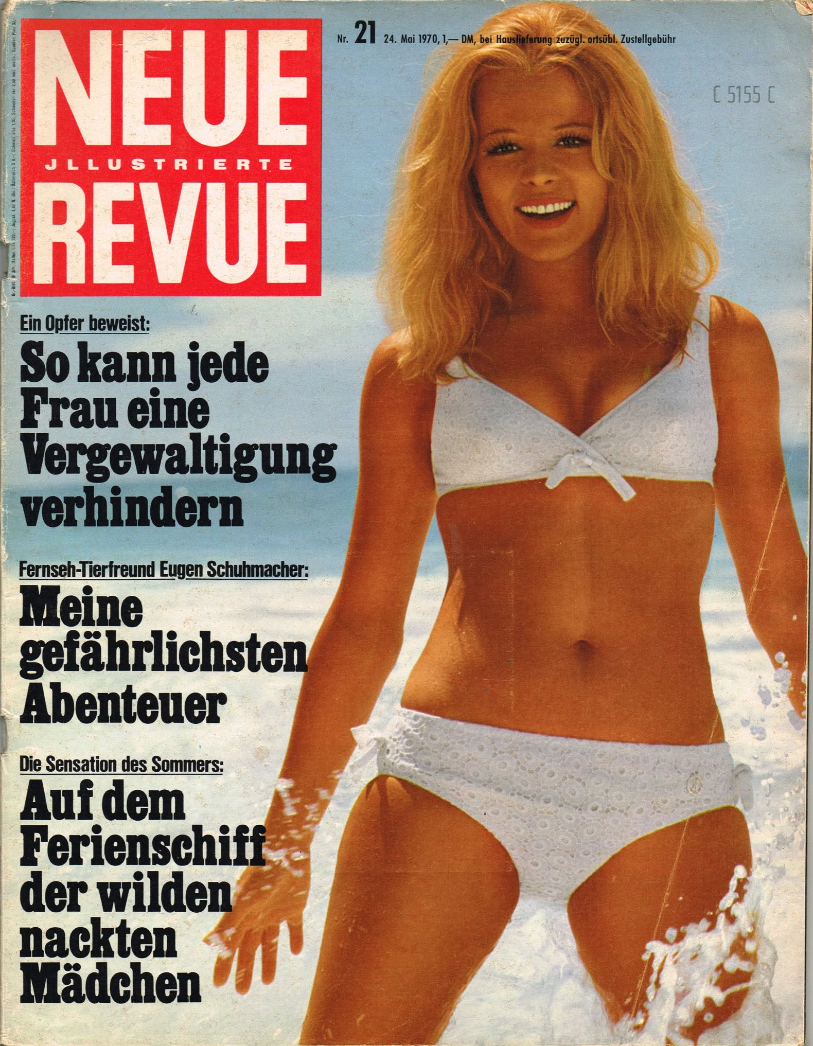 NEUE REVUE magazine side cover Issue 21   1970