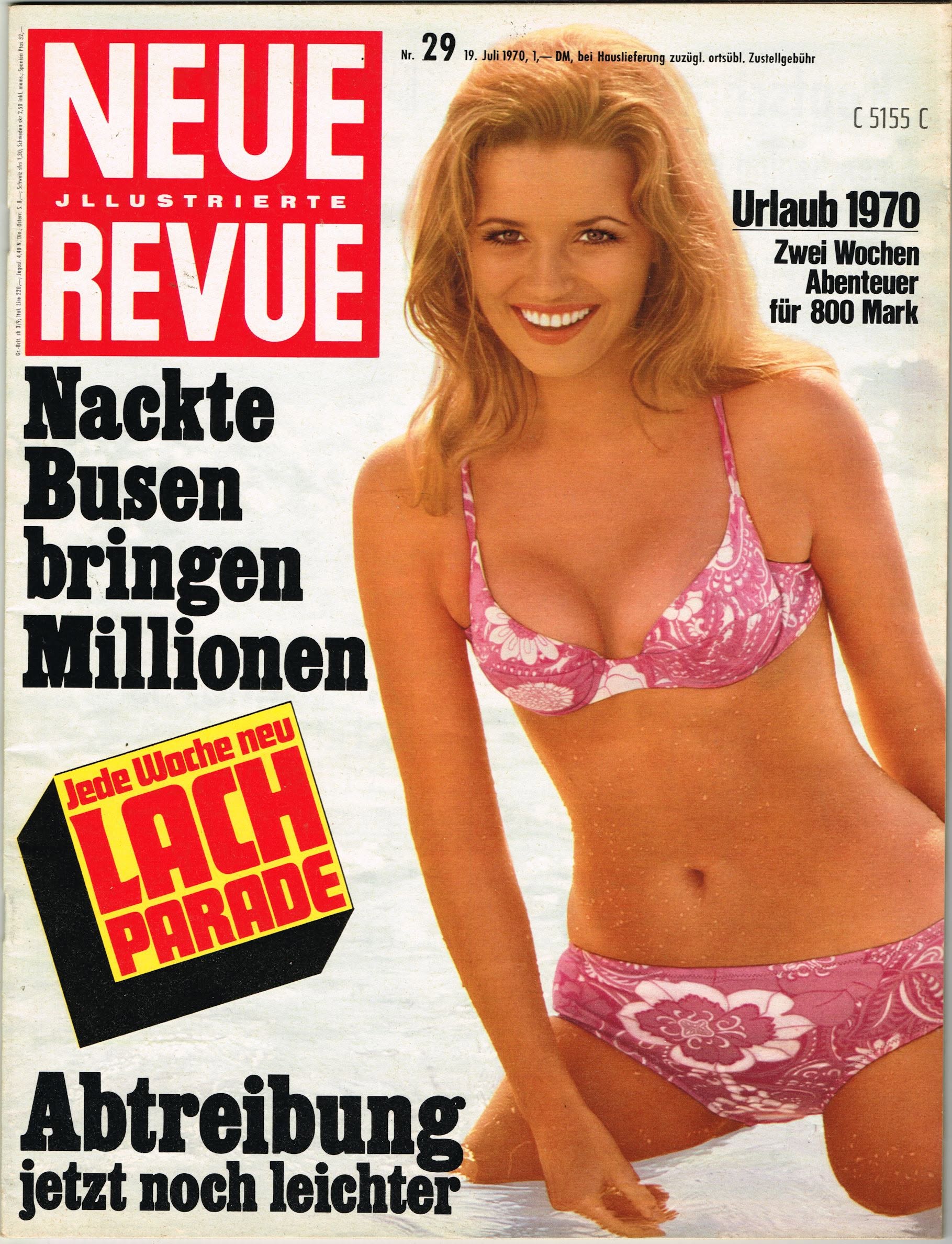 NEUE REVUE magazine side cover Issue 29   1970